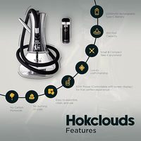 Chicha électronique Xtra - Ensemble de chicha électrique portable avec tuyau