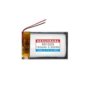 3.7V 150Mah 501525 <span class=keywords><strong>2</strong></span> Draden Polymeer Lithium Ion Li-Ion Batterij Voor Tws Smart Watch Speaker Bluetooth Oortelefoon Mp3 L027 - Product Image 3