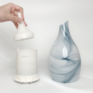 120ml ánh sáng ấm hương thơm khuếch tán, kính Thanh Lịch Tinh dầu khuếch tán & độ ẩm, USB-powered, yên tĩnh siêu âm, tự động tắt - Product Image 3