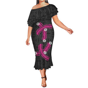 प्रशांत द्वीप के कपड़े पॉलिनेशियन प्लस आकार मछली पोनचोस कंधे की शाम के प्रोम कपड़े औपचारिक गाउन के कपड़े औपचारिक गाउन - Product Image 3