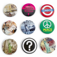Broche personnalisée pas chère, badge en étain, sans minimum de commande, badge métallique en étain avec bouton