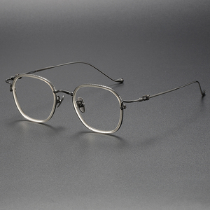 Kính mắt gọng toàn phần thời trang cổ điển Retro Pure Titanium và Acetate 80926, unisex, dành cho nam và nữ - Product Image 4