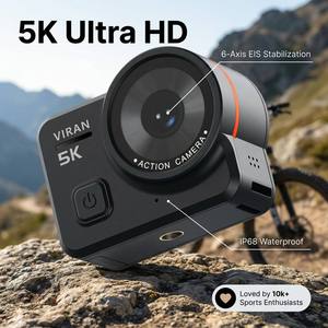 Caméra d'action WiFi Viran V10 5K avec stabilisation électronique de l'image (EIS), étanche, écran tactile, pour vélo électrique, vidéo, photo, sports, karting - Product Image 4