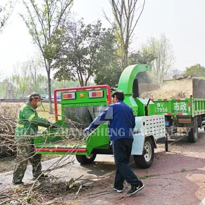 Industriale zhang zheng diesel chipper di legno chipping macchina utilizzata a casa spazzola trinciatrice