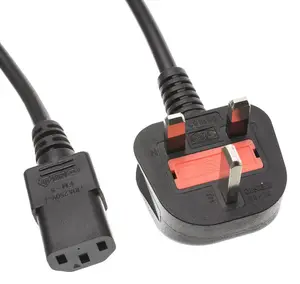 UK BS1363 To C13 Britain England Power Cord 1.8m Fuse IEC C13 To UK Plug Laptop Compute Cable