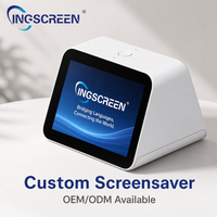 INGSCREEN Traducteur AI avec sous-titres en temps réel, interface personnalisable, double écran, connectivité 4G pour les affaires internationales