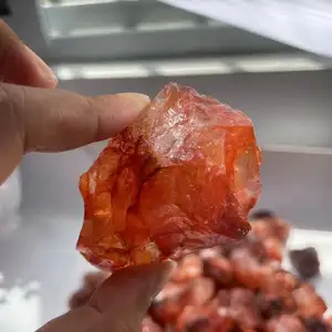 Crystal Raw Stone Wholesale Natural Crystal Rough Stone Raw Gemstone Mineral Red Fire Quartz Raw Stone For Healing