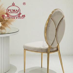 Chaise d'hôtel FUMAI en velours avec cadre doré, design moderne, dossier solide, pieds coniques, mobilier commercial d'intérieur - Product Image 5