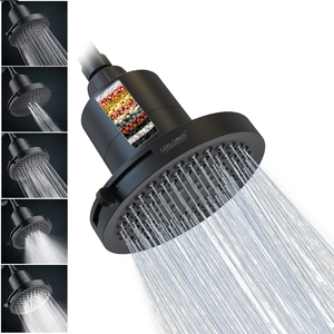 Cartouches filtrantes noires mates 10/15/20 étapes <span class=keywords><strong>pour</strong></span> pommeau <span class=keywords><strong>de</strong></span> <span class=keywords><strong>douche</strong></span> supérieur 6 pouces, haute <span class=keywords><strong>pression</strong></span>, <span class=keywords><strong>douche</strong></span> pluie, réduit les produits chimiques et le chlore - Product Image 1