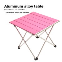 Table pliante portable d'extérieur en alliage d'aluminium ultra-légère pour camping, pique-nique, voyage, barbecue, loisirs, thé, petite taille