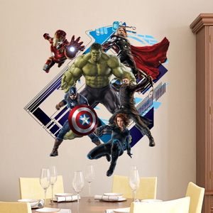 Autocollants muraux <span class=keywords><strong>3D</strong></span> <span class=keywords><strong>Spiderman</strong></span> Art Déco pour chambre d'enfant, décoration de chambre à coucher, décoration de la maison, DIY, super-héros, autocollants muraux en PVC - Product Image 2