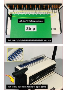 Hete Verkoop Kartonnen Boekbindmachine 24 Kam Bindmachines Voor <span class=keywords><strong>F4</strong></span>-papier - Product Image 4