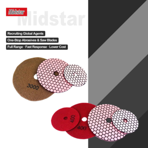 แผ่นขัดพื้นเรซิ่นเพชร Midstar ขนาด 3 <span class=keywords><strong>4</strong></span> 5 <span class=keywords><strong>นิ้ว</strong></span> ความแข็งสูง สำหรับขัดเงาหินอ่อน หินแกรนิต ความหยาบ 50/40 กริต - Product Image 1