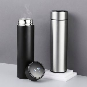 Vente flash : Bouteille isotherme intelligente en acier inoxydable à double paroi de 500 ml avec affichage de la température LED - Product Image 2