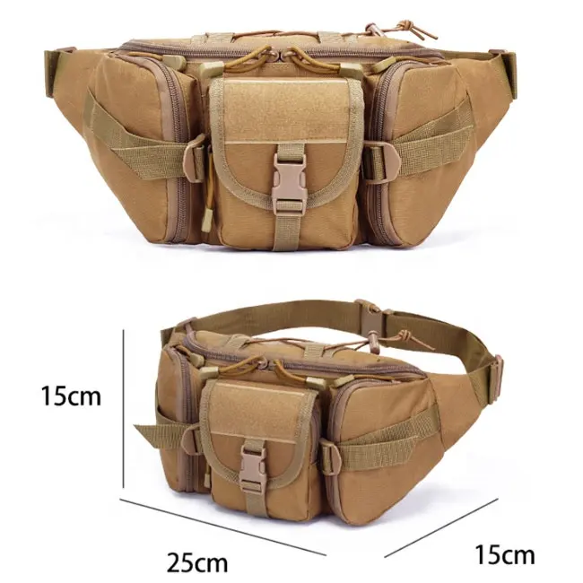 800D 5L Outdoor Bum Bag Men Waist Pack Hiking Pouch Tactical Fanny Pack Casual Waist Bag