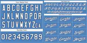 Maillot de baseball authentique de style classique bleu clair et blanc royal personnalisé - Product Image 5