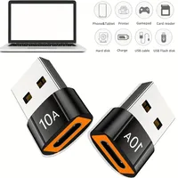 Adaptateur OTG USB-C mâle vers USB femelle à charge rapide 10A HJ-080 pour ordinateurs portables et téléphones USB-C