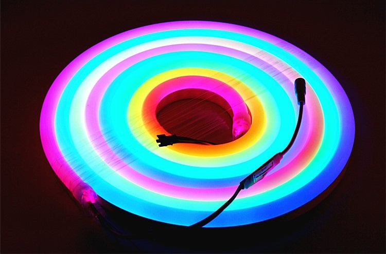 高品质 12v 24v 防水 ip67 数码彩色 led 霓虹灯弯曲与 ce rohs 认证