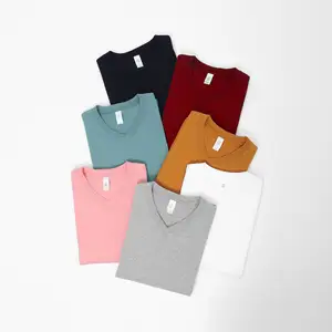 wholesale china supplier v neck t shirts men basic blank tshirt unisex custom t shirts 100% cotton