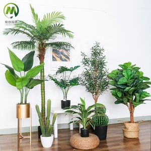 Decoración Artística, Hojas de Plástico PE, Planta Verde Artificial, Árboles Falsos, Bonsái Artificial para Decoración de Interiores - Product Image 6