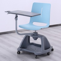 Chaise d'étude intelligente pour étudiants universitaires, chaise de formation avec tablette d'écriture, chaise pivotante