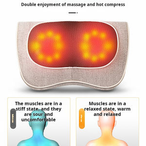 <span class=keywords><strong>Shiatsu</strong></span> luz roja eléctrica cervical cuello y soporte de hombro masaje almohada para dormir masajeador almohada con cubierta - Product Image 4