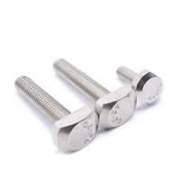 Vis à tête en T GB37 en acier inoxydable 304, vis à tête de marteau en T M5-M20, finition brute, fixateur industriel métrique