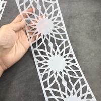 Safran 34*10cm Floral Gâteau Maille Pochoir Plusieurs Conceptions Pas Cher En Plastique Laser Cut Modèles pour La Décoration De Gâteau Facile