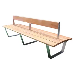 304 stainless steel and Jatoba wood outside wooden garden benches with back