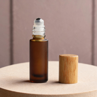 Botella de vidrio vacía con rodillo para aceites esenciales, para uso personal, decoración del hogar, fiestas - Botella roll-on para aceites esenciales