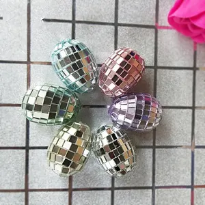 Bola de cristal colgante personalizada, espejo de globo decorativo, Bola de discoteca, rosa, verde, amarillo, azul, 8cm, gran oferta