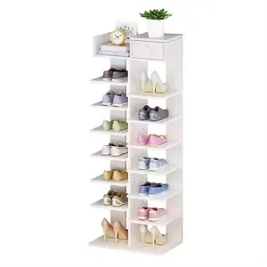 Mini armário de sapatos doméstico simples multicamadas, prateleira de grande capacidade à entrada do dormitório, economizador