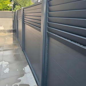 Panneaux de clôture d'intimité entièrement fermés, blocage visuel à 100%, design en aluminium pour villa, piscine, périmètre d'hôtel - Product Image 6
