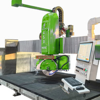 Máquina de Corte de Azulejos de Mármol CNC HKNC-450+ de Italia, Modelo 2025, con Router de 5 Ejes y Sierra de Puente para Encimeras de Granito