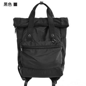 Mochila enrollable negra hecha en fábrica con material reciclado RPET, mochila de viaje enrollable de moda, mochila de día. - Product Image 4