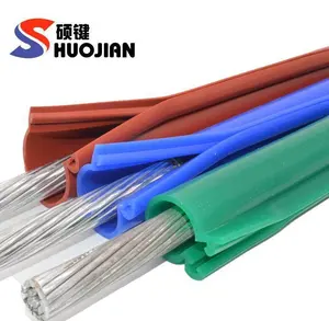 Luva de proteção de fios e cabos - bainha de isolamento de alta tensão tipo fivela de silicone colorida - Mangueira de silicone aberta