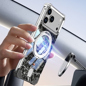 Funda Magnética Personalizada con Textura de Mármol para iPhone 18 17 Pro Max con Soporte de Anillo de 360°, Marco de Aluminio sin Marco, Cubierta Antigolpes - Product Image 3