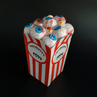 Décorations de Popcorn d'Halloween : Boîtes à Popcorn en Mousse (Araignée, Souris, Crâne, Œil) pour Cosplay d'Halloween, Popcorn de Sorcière