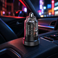 Pengisi Daya Mobil Toocki Stylish 33W Desain Transparan & Paduan Aluminium+PC Dua Port untuk Perjalanan Keluarga