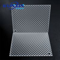 Diffuseur prismatique transparent en PMMA de 1,5 mm et 2 mm pour éclairage LED anti-éblouissement, découpé sur mesure par Kunxin