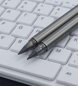 Stylo de luxe en métal de haute qualité 2 en 1 avec logo personnalisé, stylo à double embout, crayon et stylo à bille - Product Image 5