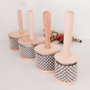 เครื่องดนตรีเคาะจังหวะออร์ฟแบบขายส่ง คาบาซาไม้ เครื่องดนตรีสำหรับเด็ก ของเล่นเด็กสำหรับการแสดงในโรงเรียนอนุบาล - Product Image 4