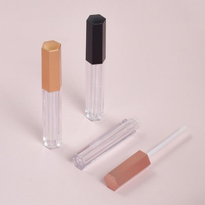 Wholesale 4ml Lip Gloss Tube Black Lip Gloss Tube Unique Empty Lip Gloss Tubes Square Glossy Empty <b>Thin</b> Cosmetic Package - Product Image 2