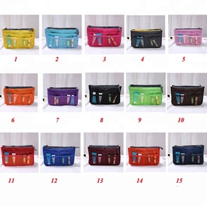 Phụ Nữ Nylon Du Lịch Chèn Tổ Chức Túi Túi Xách Kẹo Màu Sắc Phổ <span class=keywords><strong>Tidy</strong></span> Trang Điểm Mỹ Phẩm Túi <span class=keywords><strong>Tote</strong></span> Đôi Dây Kéo Túi lặt vặt - Product Image 4