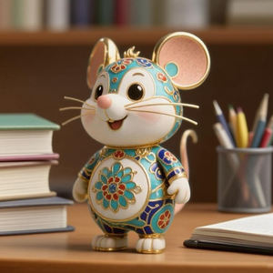 Somut olmayan kültür mirası yaratıcı ürün emaye işi sıçan - Product Image 5