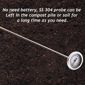 Termometro per Compost da 20 Pollici con Quadrante da 2 Pollici, Sonda Lunga in Acciaio Inossidabile, Nessuna Batteria Richiesta - Product Image 6