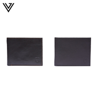 Dompet Kartu Pria Kulit Sapi Nappa Mewah, Lipat Dua, Buatan Tangan, Tipis, Lapisan Katun, Berbagai Warna Termasuk Hitam