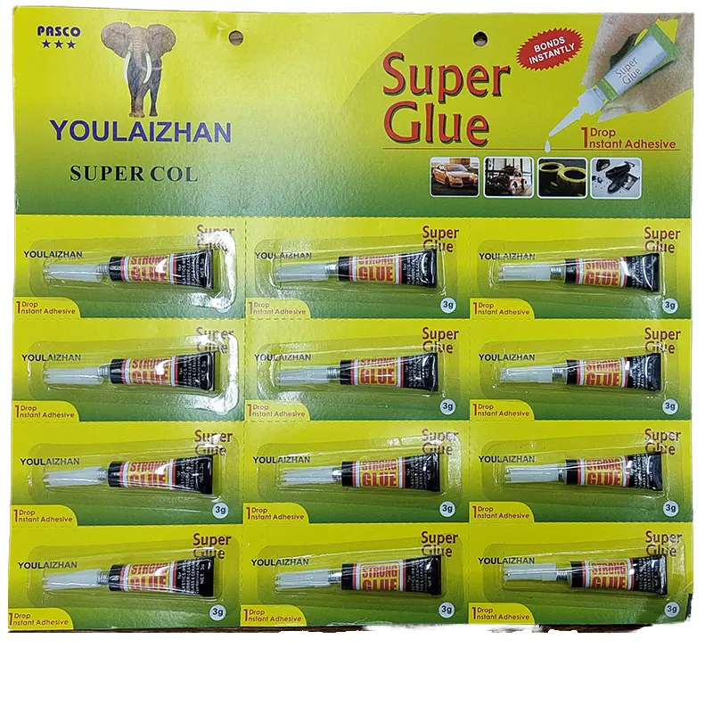 Adhésifs et scellants super forts 3g 100% Super Glue Gel d'Afrique Petite Superglue fabriquée en usine pour diverses utilisations