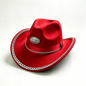 <span class=keywords><strong>Sombrero</strong></span> de <span class=keywords><strong>Vaquero</strong></span> de Moda con Cadena, Estilo Hip Hop Vintage Western Jazz, para Festivales de Música, Fiestas y Actuaciones en Escenario, Novedad 2026 - Product Image 6