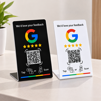 Carte de commentaires NFC personnalisée en acrylique, affichage des commentaires par tapotement, encodage du lien Google NFC pour la réception et le bureau d'accueil